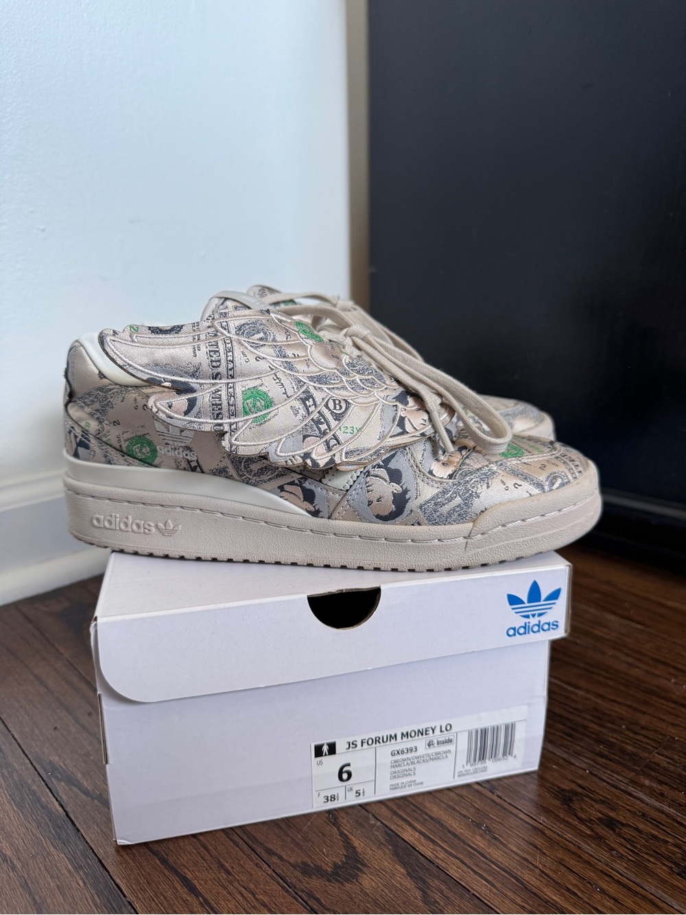 adidas Jeremy Scott Money Print Forum Low Sneakers